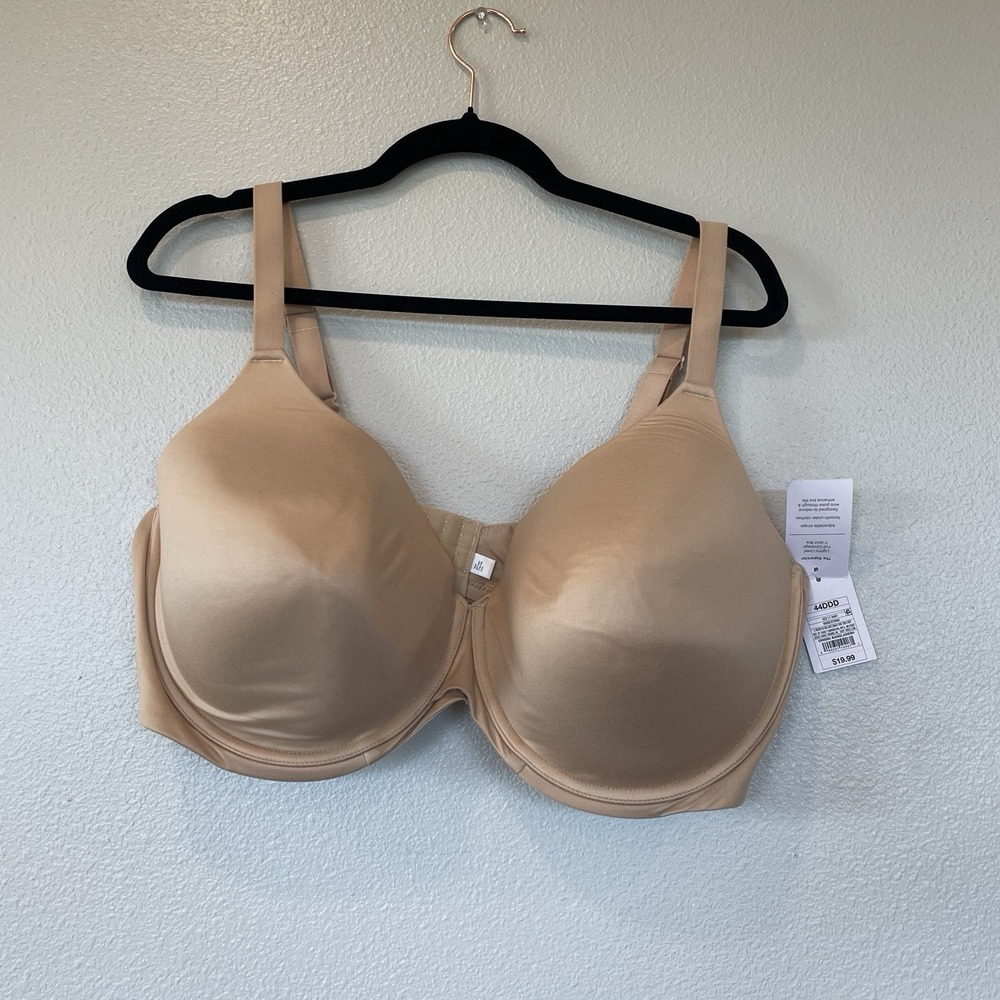 Auden‎ Beige The Superstar Lined T-shirt Full Coverage Bra Size 46DDD